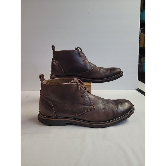 GBX ULTRA 3 Mens 9‎ M Chukka Low Boot Leather Milford Barrel Brown Lace Up Shoe - Picture 1 of 7